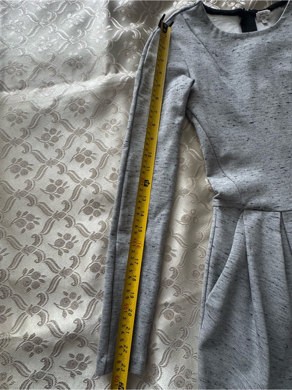 Aritzia Wilfred Tartine Heather Grey Pleated Mini Dress Size 0 - Picture 9 of 10